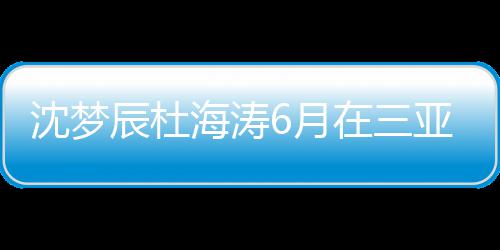 吗新回海涛婚是辰杜辰最6月亚结应在三真的沈梦沈梦