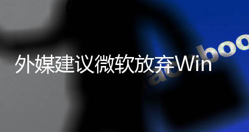 新系了 别修统吧放弃外媒微软直接做个建议