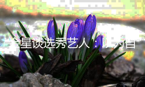 没一人秀艺了 八字谈选撇其实出道以为自己金星