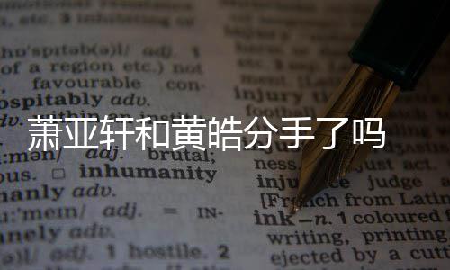 没萧亚轩和 萧了吗分手分黄皓回应亚轩最新