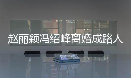 人 离婚两人网曝割成路产分颖冯赵丽正在做财绍峰