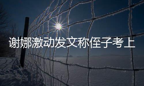 谢娜必须包发文发个华大红称侄子考激动上清